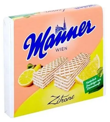 Oblátky s citónovou náplňou, 75 g, MANNER