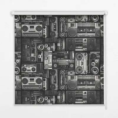 Produktbild von Seitenzug-Rollo Fensterrollo Jalousie - Lichtdurchlässig Springrollos - 90x180 cm - Radio-Lautsprecher