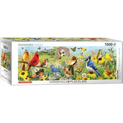 Image de Eurographics Puzzle Oiseaux dans le jardin, 1000 pièces panorama, 96 x 32 cm, 6010-5338