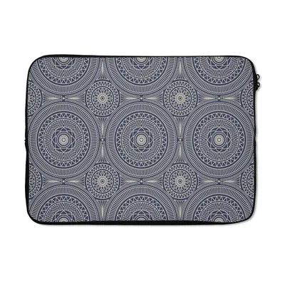 Produktbild von MuchoWow® Laptop Hülle 14 ZollMandala - Blau - Muster - Abstrakt Laptoptasche - Laptoptasche - Stoßsicher - Schutzhaube
