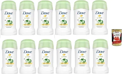 Produktbild von Dove Deodorante Stick Gurken- und Grüntee mit Feuchtigkeitscreme,Deodorant 48h - Deo 12x 40ml + Italian Gourmet polpa 400g