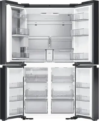 Produktbild von Samsung RF65DG9H0EB1EF, French Door, Premium Black Steel, Freistehend, French door, Schwarz, Berührung, LED, An Tür
