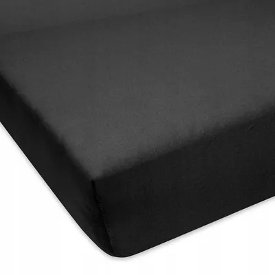 Produktbild von Designpremium Jersey Spannbettlaken Schwarz 60x120 cm