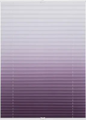 Produktbild von Plissee Klemmfix, ohne Bohren, verspannt, Farbverlauf Taupe Weiß 120 cm x 1