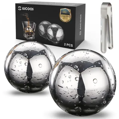 Image de Boules de glace en acier inoxydable réutilisables pour les boissons