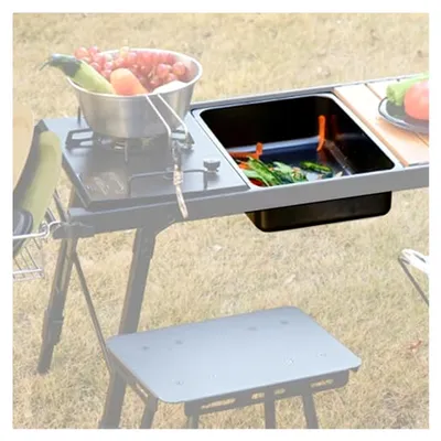 Produktbild von Küchenspüle für Camping - Edelstahlwaschbecken mit Ablassschraube