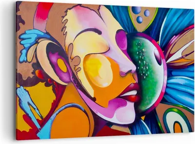 Produktbild von Bild auf Leinwand - Leinwandbild - Abstraktion modern - 120x80cm - Wand Bild - Wanddeko - Leinwanddruck - Bilder - Kunstdruck - Wanddekoration - Leinwand bilder - Wandkunst - AA120x80-3521
