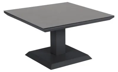 Produktbild von Loungetisch Heis 79 x 48/68 x 79 cm Aluminium Glas Schwarz Anthrazit