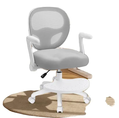 Obrázek produktu pro Dětská židle k psacímu stolu, ergonomický design, výškově nastavitelná, šedá