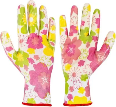 Produktbild von Gartenhandschuhe Blumen Damen Arbeitshandschuhe Größe 9 / L