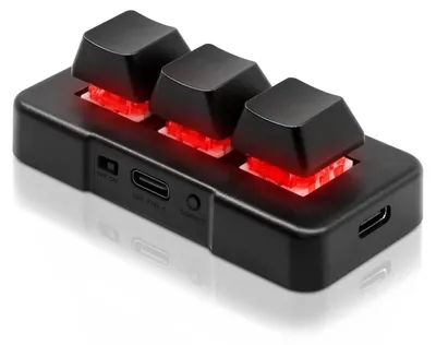 Productafbeelding van Mini Toetsenbord Draadloos - 3 Toetsen RGB Verlichting - Mechanisch Gaming Toetsenbord