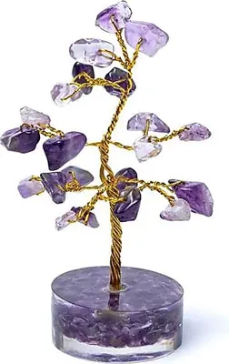 Image de Améthyste d'arbre de pierres précieuses - paquet de 4 pièces - ± 8 cm