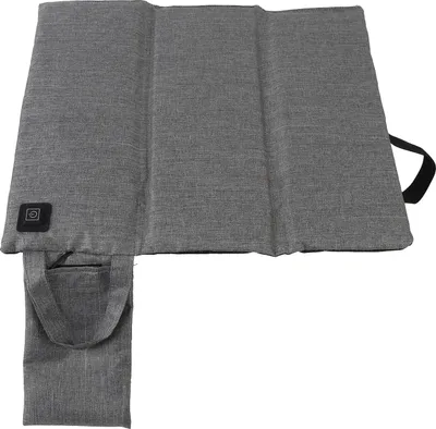 Produktbild von Tragbares beheizbares Sitzkissen – Einstellbare Temperatur, leicht, faltbar, USB-Heizung, ideal für Outdoor-Stadien und Camping, mattes Hellgrau