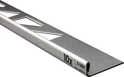Produktbild von 10x L-Profil Edelstahlschiene Fliesenschiene Fliesenprofil L250cm 6mm gebürstet
