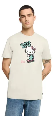 Produktbild von Spreadshirt Hello Kitty Auf Skateboard Girls Rule Männer Premium T-Shirt, XS, Naturweiß