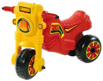 Produktbild von Dohany Rutscher Motorrad Fahrzeug Cross 1 Kinder Laufrad Lauflernrad Rot/Gelb