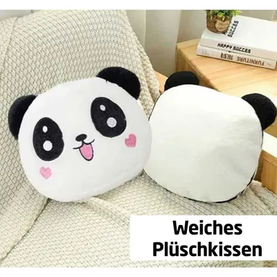 Produktbild von Panda Plüschkissen 30x30 cm Dekokissen Gefüllt Pandakissen Kuscheltier Pandabär