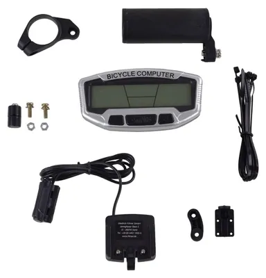 Produktbild von Fahrradtachometer silber 27 Funktionen Kilometerzähler Fahrradcomputer Fahrrad