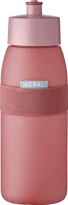 Produktbild von Mepal - Sportflasche Ellipse - Praktische Wasserflasche für Sport, Gym & Freizeit - Sport Trinkflasche mit weichem Ausgießer - Spülmaschinenfest & BPA-frei - 500 ml - Vivid mauve