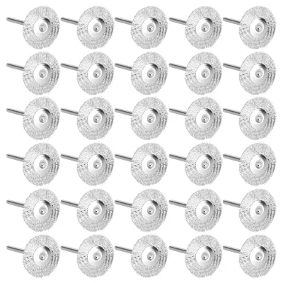 Image de Jeu de brosses métalliques - 30 pièces en acier - pour perceuses