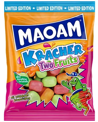 Zdjęcie produktu dla Haribo Maoam Kracher TwoFruits – drażetki do żucia, opakowanie 200 g, Obraz wygenerowany przez AI