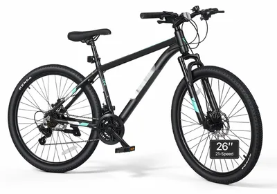 Productafbeelding van Mountainbike - Volwassenenfiets - 66 cm wielen - 21 versnellingen - Aluminium frame - Verende voorvork - Draagvermogen: 120 kg - Zwart