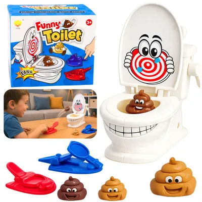 Imagen del producto de Juego de arcade con pegatinas de catapulta para inodoro, caca saltadora