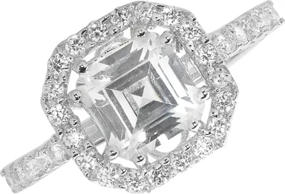 Produktbild von Wunderschöner 925 Sterling Silber Solitär Verlobung Damen - Ring mit Zirkonia, 58 (18.5); TRS22332RSQ