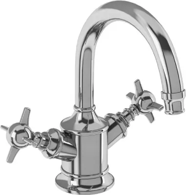 Produktbild von Casa Padrino Luxus Jugendstil Waschtisch Armatur Silber 18,4 x 20 x H. 21,5 cm - Nostalgisches Bad Zubehör - Badezimmer Accessoires - Barock & Jugendstil Kollektion