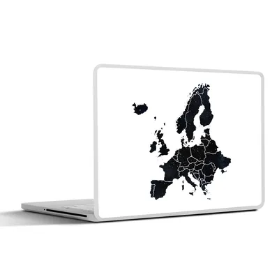 Produktbild von MuchoWow® Laptop Aufkleber Sticker Cover Karte von Europa - Aquarellfarbe - Schwarz 30x21 cm - Sticker für Laptop - Selbstklebend