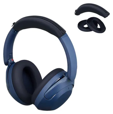 Produktbild von kwmobile Kopfband Abdeckung Ohrpolster Set kompatibel mit Sony WH-XB910N - Headband Case - Kopfhörer Ersatz Polster - Schutz in Dunkelblau