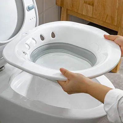 Produktbild von Famanu Sitzbad für Toiletten - Faltbares Sitzbad für Intimpflege