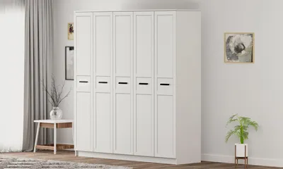 Image de Skye Decor, modèle Rb-168-01-005, armoire, blanc mat, panneaux de particules, 175 x 210 x 52 cm