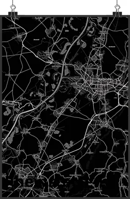 Produktbild von Mr. & Mrs. Panda Bild Rheinstetten DIN A2 - Geschenk, Stadt, wanddeko, Kunstdruck, drucke, poster, Plakat, Dorf Karte Landkarte Map Stadtplan