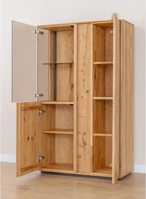 Immagine prodotto di Vetrina a LED marrone Credenza Mobili in legno Vetrine di design