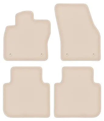 Produktbild von DURBAN Beige Velours-Fußmatten-Set für Volkswagen Tiguan Allspace Crossover (2017-)