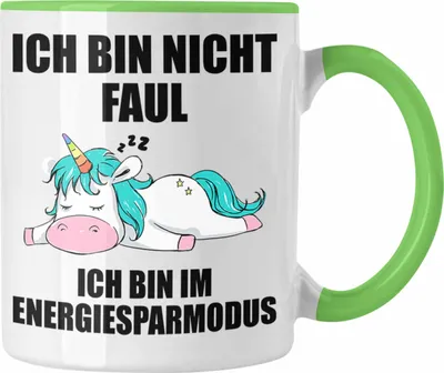 Produktbild von Trendation - Faule Kollegin Geschenk Arbeitskollege Lustige Tasse mit Sprüchen (Grün)