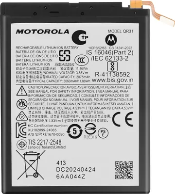 Zdjęcie produktu dla Motorola, bateria główna do Motorola Moto Razr 50 3060 mAh QR31 oryginalna, czarna