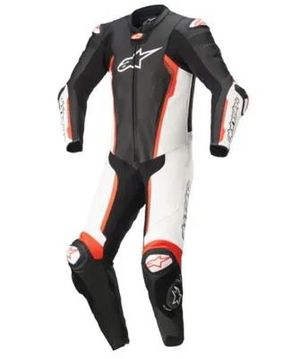 Immagine prodotto di Alpinestars Missile V2 Tuta in pelle a 1 pezzo Tech Air nero / bianco / rosso-fluo 52