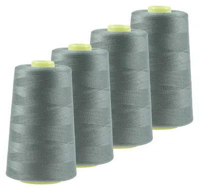 Produktbild von 4 x 4572m Qualitäts Overlock-Garn Overlock-Nähgarn  Farbe 701 - 740, Farbe:A738 helles blaugrau