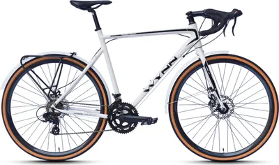 Produktbild von WYNN Gravelbike Gravel 28 Zoll GRL1.1 weiß Rahmenhöhe 60 cm Damen Herren 14 Gänge Gepäckträger Schutzbleche