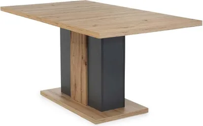 Produktbild von Esstisch HAIDEN ausziehbar mit 1 Einlegeplatte, Artisan Holznachbildung, Anthrazit