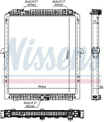 Produktbild von NISSENS 67176 Kühler Motorkühlung