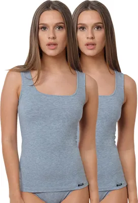 Produktbild von Yenita® Tank Top (2er Set) Modern-Collection L grau