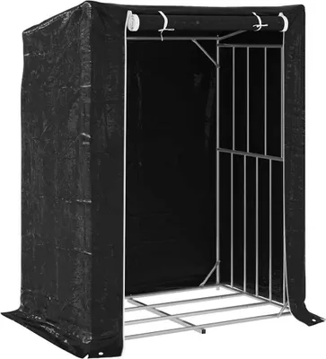 Immagine prodotto di vidaXL Rastrelliera per legna da ardere con protezione antipioggia 150x100x200 cm Acciaio zincato