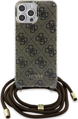 Produktbild von Guess iPhone 13 Pro Max Back cover case - Crossbody cord 4G - Brown