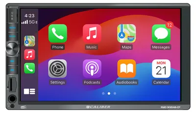Image de Caliber Autoradio Apple CarPlay - écran tactile 7" - Kabelloses CarPlay - Bluetooth - DAB+ - USB-Ladegerät - Freisprechfunktion - 2-DIN Multimedia Autoradio - 4 x 100 Watt - Android-Mirroring-Funktion (RMD901DAB-CP)