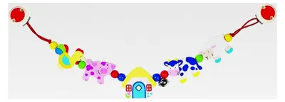 Produktbild von Bauernhoftiere Kinderwagenkette, bunt