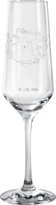 Produktbild von Mr. & Mrs. Panda Glas Bär Königin - Transparent - Geschenk, Mutter, Sektflöte, Lieblingsmensch, Sektglas, Mutti, Teddy, Muttertag, Trinkglas, Champagnerglas, Mom, Mama