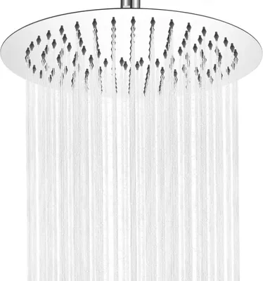 Produktbild von PromoHome® Regenduschkopf Edelstahl 304 – 25 cm rund – 360° drehbar – selbstreinigend anti-kalk – Chrom